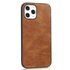 &Eacute;tui en cuir artificiel aspect cuir compatible avec iPhone 12 et iPhone 12 Pro - marron