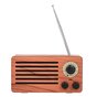 NR-3013 Mini Texture En Bois R&eacute;tro Radio FM Haut-parleur Bluetooth Sans Fil - Couleur Bois Marron Clair