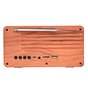 NR-3013 Mini Texture En Bois R&eacute;tro Radio FM Haut-parleur Bluetooth Sans Fil - Couleur Bois Marron Clair