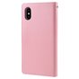 Mercury Goospery Rich Walletcase 7 Cartes Simili Cuir &eacute;tui compatible avec iPhone X XS - Rose