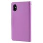 Mercury Goospery Rich Walletcase 7 Cartes Simili Cuir &eacute;tui compatible avec iPhone X XS - Violet
