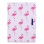 &Eacute;tui &agrave; rabat en cuir Flamingo standard iPad 2017 2018 - Blanc Rose