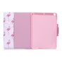 &Eacute;tui &agrave; rabat en cuir Flamingo standard compatible avec iPad 2017 2018 - Blanc Rose