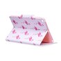 &Eacute;tui &agrave; rabat en cuir Flamingo standard compatible avec iPad 2017 2018 - Blanc Rose