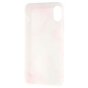 Coque en marbre TPU en marbre compatible avec iPhone X XS - Rose Blanc