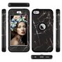 Armor Case Anti-dust Marble compatible avec iPod Touch 5 6 7 - Marbre noir