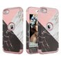 Armor Case Marble Case compatible avec iPod Touch 5 6 7 - Rose et blanc