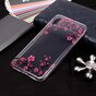 Coque transparente en TPU Blossom compatible avec iPhone X XS - Fleurs roses