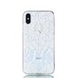 Motif de fleurs transparent 3D Diamond TPU la coque compatible avec iPhone X XS - Mandala
