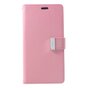 Mercury Goospery Rich Walletcase 7 Cartes Simili Cuir &eacute;tui compatible avec iPhone XS Max - Rose