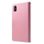 Mercury Goospery Rich Walletcase 7 Cartes Simili Cuir &eacute;tui compatible avec iPhone XS Max - Rose