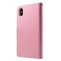 Coque iPhone XS Max Mercury Goospery Rich Walletcase 7 Passes en cuir artificiel - Rose