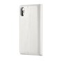 Etui pour iPhone XR Caseme Leatherette Wallet Card Holder - Blanc