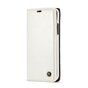 Caseme &Eacute;tui portefeuille en simili cuir avec porte-cartes &eacute;tui compatible avec iPhone XR - blanc