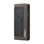 Caseme Canvas Wallet Bookcase compatible avec iPhone XR - Marron Noir