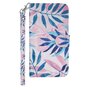 &Eacute;tui Portefeuille Feuilles compatible avec iPhone XR &Eacute;tui Portefeuille Magn&eacute;tique Dragonne - Bleu Rose