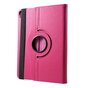 Grain De Litchi En Cuir compatible avec iPad Pro 12,9 Pouces (2018 2020 2021 2022) Couverture Rotative Avec Couverture - Rose