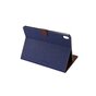 &Eacute;tui portefeuille pour iPad 2018 de 12,9 pouces avec texture de jeans - Bleu marron