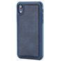Housse en cuir magn&eacute;tique bleu pour iPhone XR - Bleu