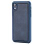 &Eacute;tui en cuir bleu magn&eacute;tique compatible avec iPhone XR - Bleu