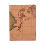 &Eacute;tui en cuir carte du monde pour iPad Pro 11 pouces 2018 avec couvercle rotatif standard marron