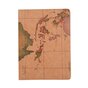 Cuir D&#039;impression De Carte Du Monde compatible avec iPad Pro 11 Pouces 2018 Couverture De Cas Support Rotatif - Marron