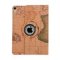 Cuir D&#039;impression De Carte Du Monde compatible avec iPad Pro 11 Pouces 2018 Couverture De Cas Support Rotatif - Marron
