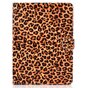 Panther Print compatible avec iPad Pro 11 pouces 2018 Housse de protection en cuir Portefeuille - Motif L&eacute;opard Marron