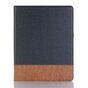 Cuir De Texture Nervur&eacute;e En Tissu compatible avec iPad Pro 12,9 Pouces (2018 2020 2021 2022) Portefeuille De Portefeuille De Portefeuille - Bleu Marron