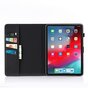 Cuir De Style R&eacute;tro compatible avec iPad Pro 12,9 Pouces 2018 Portefeuille De Couverture De Portefeuille - Noir
