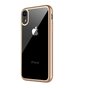 Coque transparente LEEU Design Gold compatible avec iPhone XR - Or