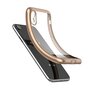 Coque transparente LEEU Design Gold compatible avec iPhone XR - Or