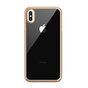 LEEU Design Gold compatible avec la coque hybride en silicone TPU compatible avec iPhone XS Max - Or Transparent