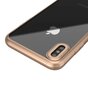 LEEU Design Gold compatible avec la coque hybride en silicone TPU compatible avec iPhone XS Max - Or Transparent