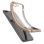 Coque TPU transparente LEEU Design Gold compatible avec iPhone 7 Plus 8 Plus - Or
