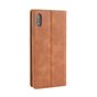 Coque iPhone XS Max pour iPhone XS Max avec &eacute;tui en similicuir style portefeuille vintage - Marron