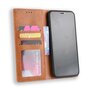 &Eacute;tui de couverture en simili cuir de style portefeuille vintage &eacute;tui compatible avec iPhone XS Max - Marron