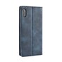 &Eacute;tui de couverture en simili cuir de style portefeuille vintage &eacute;tui compatible avec iPhone XS Max - Bleu