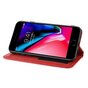 &Eacute;tui en cuir rouge vintage compatible avec iPhone 7 8 SE 2020 SE 2022 - Rouge