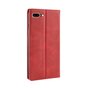 &Eacute;tui Vintage Biblioth&egrave;que Portefeuille en Cuir Artificiel &eacute;tui compatible avec iPhone 7 Plus 8 Plus - Rouge