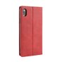 &Eacute;tui portefeuille en simili cuir vintage compatible avec iPhone XR - &Eacute;tui rouge