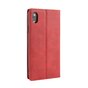 Etui Portefeuille Vintage en faux cuir iPhone XR - Etui rouge