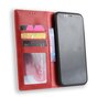 &Eacute;tui portefeuille en simili cuir vintage compatible avec iPhone XR - &Eacute;tui rouge