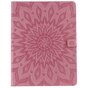 Cuir compatible avec iPad Pro 12,9 Pouces 2018 Couverture De Cas Portefeuille D&#039;impression De Tournesol - Rose