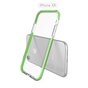 Coque de protection &agrave; bord color&eacute; compatible avec iPhone XR Case TPE TPU Back Cover - Vert
