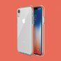 Coque de protection &agrave; bord color&eacute; compatible avec iPhone XR Case TPE TPU Back Cover - Orange