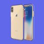Coque de protection &agrave; bord color&eacute; compatible avec iPhone XS Max Case TPE TPU Back Cover - Bleu