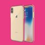 Coque de protection &agrave; bord color&eacute; compatible avec iPhone XS Max Case TPE TPU Back Cover - Rose