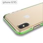 Coque de protection &agrave; bord color&eacute; compatible avec iPhone X XS Case TPE TPU Back Cover - Vert