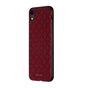 DZGOGO Yago Series Case Grille de couture en cuir PU compatible avec iPhone XR - Rouge